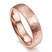 Wide Rose Gold Carved Men Ring – Gifts for Him — 6