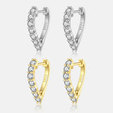 S925 Silver Heart-shaped Earrings Zircon Earrings – Thoughtful Gifts — 2