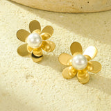 Flower Pearl-studded Earrings Cold Wind – Surprise Gifts — 6