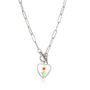 Necklace Female Niche Acrylic Sheet Love Peach – Jewelry Gift Ideas — 4