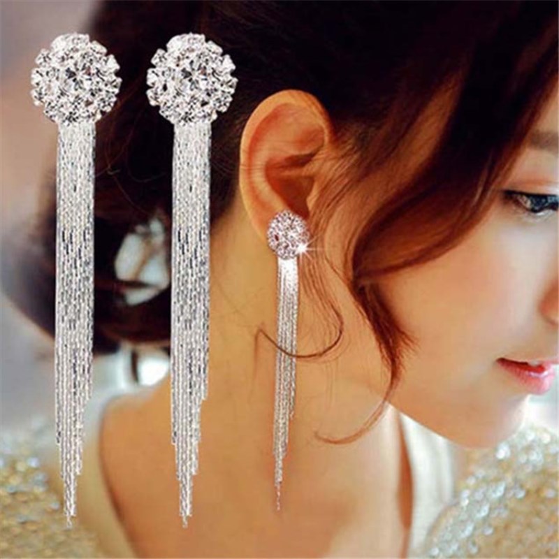 Crystal tassel earrings earrings – Unique Gift Ideas — 1