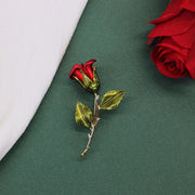 Three-dimensional Rose Flower Rhindiamond-style Brooch – Stylish Gifts — 1