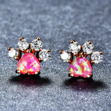 Fashion Cat Footprints Crystal Earrings For Women – Stylish Gifts — 18