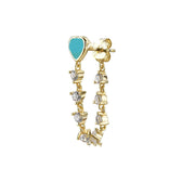 S925 Silver Needle Tassel Set With Diamond Heart – Gifts for Couples — 5