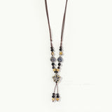 Vintage Sweater Chain Women's Long Flower Ceramic – Jewelry Gift Ideas — 1