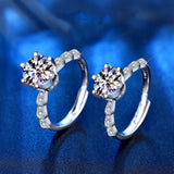 Bamboo Six-Claw Moissanite Snake Bone Personality Ring – Stylish Gifts — 1