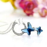 Austrian Crystal Butterfly Pendant Necklace – Jewelry Gift Ideas — 3