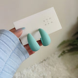 Fresh Mint Blue Versatile C-shaped Earrings – Birthday Gifts — 3