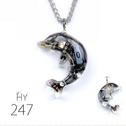 Dolphin Steampunk Electronic Pendant Necklace – Jewelry Gift Ideas — 1