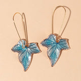 Creative Jagged Faux Wood Gold Leaf Earrings – Everyday Gifts — 7
