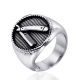 Hairstylist Razor Men's Vintage Titanium Steel Ring – Gifts for Him — 5