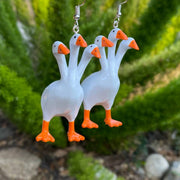 Lovely Three-headed Goose Pendant Earrings – Jewelry Gift Ideas — 4