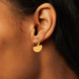 18K Golden Smooth Fan-shaped Semicircle Pendant – Jewelry Gift Ideas — 2