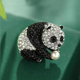 Alloy Male Cartoon Panda Full Drill Brooch – Jewelry Gift Ideas — 1
