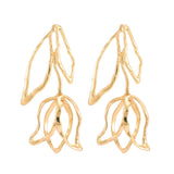 Fashion Geometric Metal Leaf Earrings Female – Stylish Gifts — 4