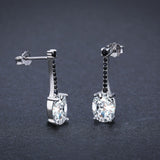 All-match Oval Zircon Copper-plated Earrings – Small Gift Ideas — 2