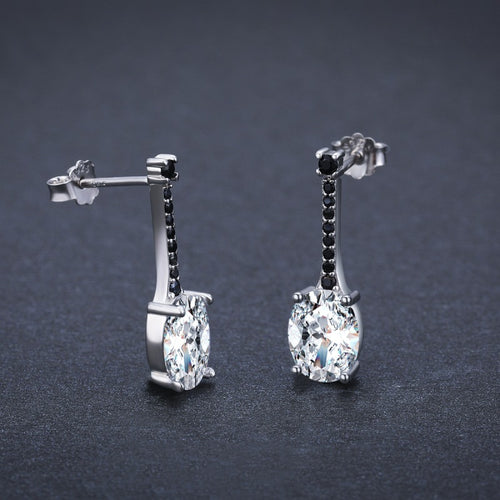 All-match Oval Zircon Copper-plated Earrings – Small Gift Ideas — 2