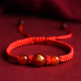 Zodiac Red Rope Bracelet Natural Red Agate – Jewelry Gift Ideas — 17