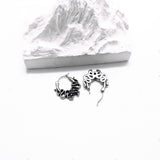 Stainless Steel Double Snake Diamond Earrings For Men – Gifts for Her — 4