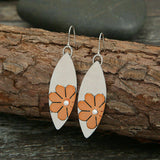 Ancient Silver Leaf Flower Earrings – Stylish Gifts — 10