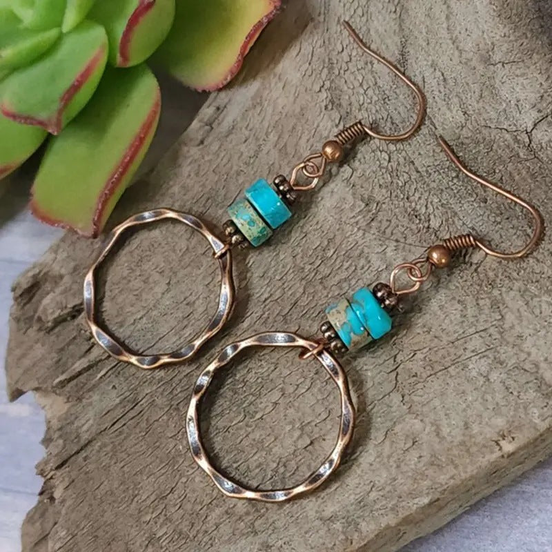 Vintage Bohemian Colored Beaded Earrings – Meaningful Gifts — 1