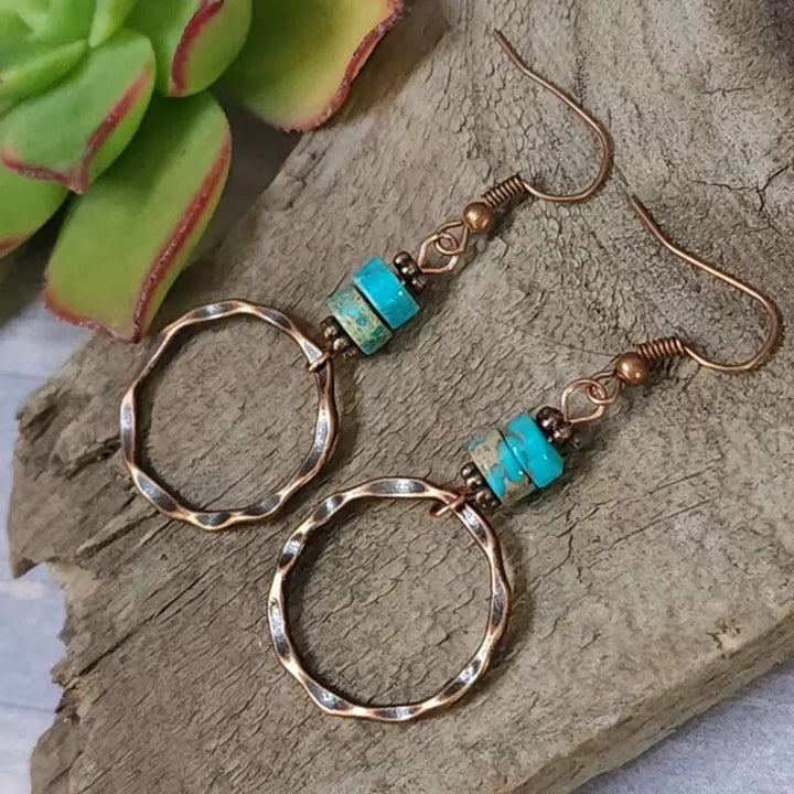 Vintage Bohemian Colored Beaded Earrings – Meaningful Gifts — 1