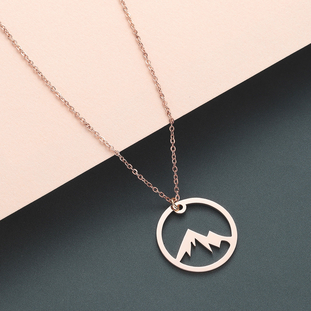 Stainless Steel Mountain Pendant Clavicle – Jewelry Gift Ideas — 1