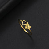 Hollow Out Double Love Ring 18k Real Gold Plating – Jewelry Gift Ideas — 2