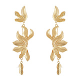 Golden Leaf Flower Butterfly Earrings Personality – Stylish Gifts — 1