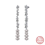 Shining Pearl Tassel Earrings Inlaid Zirconium Pearl – Surprise Gifts — 5