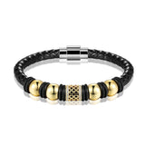 Antique Zircon Bracelet In Woven Leather – Jewelry Gift Ideas — 5