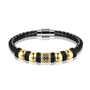Antique Zircon Bracelet In Woven Leather – Jewelry Gift Ideas — 5