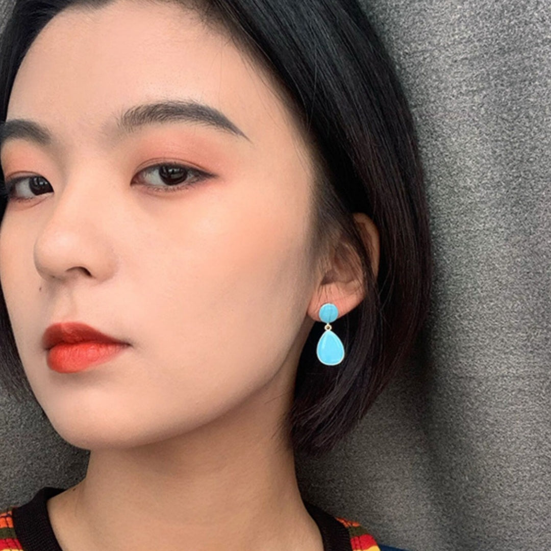 Alloy Design Special-interest Earrings Blue Trendy – Unique Gift Ideas — 1