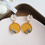 Flower Leaf Transfer Beads Zircon Ear Ring – Special Occasion Gifts — 2