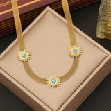 Turquoise Stainless Steel Necklace Simple – Jewelry Gift Ideas — 4