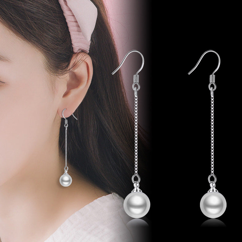 Pearl Shell Pearl Stud Earrings Silver Plated – Jewelry Gift Ideas — 1