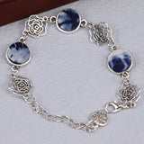 Ethnic Blue Dyed Tie-dye Bracelet Hand-stitched – Jewelry Gift Ideas — 6