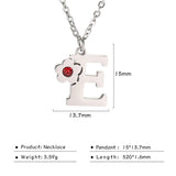 Flower Rhinestone-encrusted 26 Letter Necklace – Jewelry Gift Ideas — 20