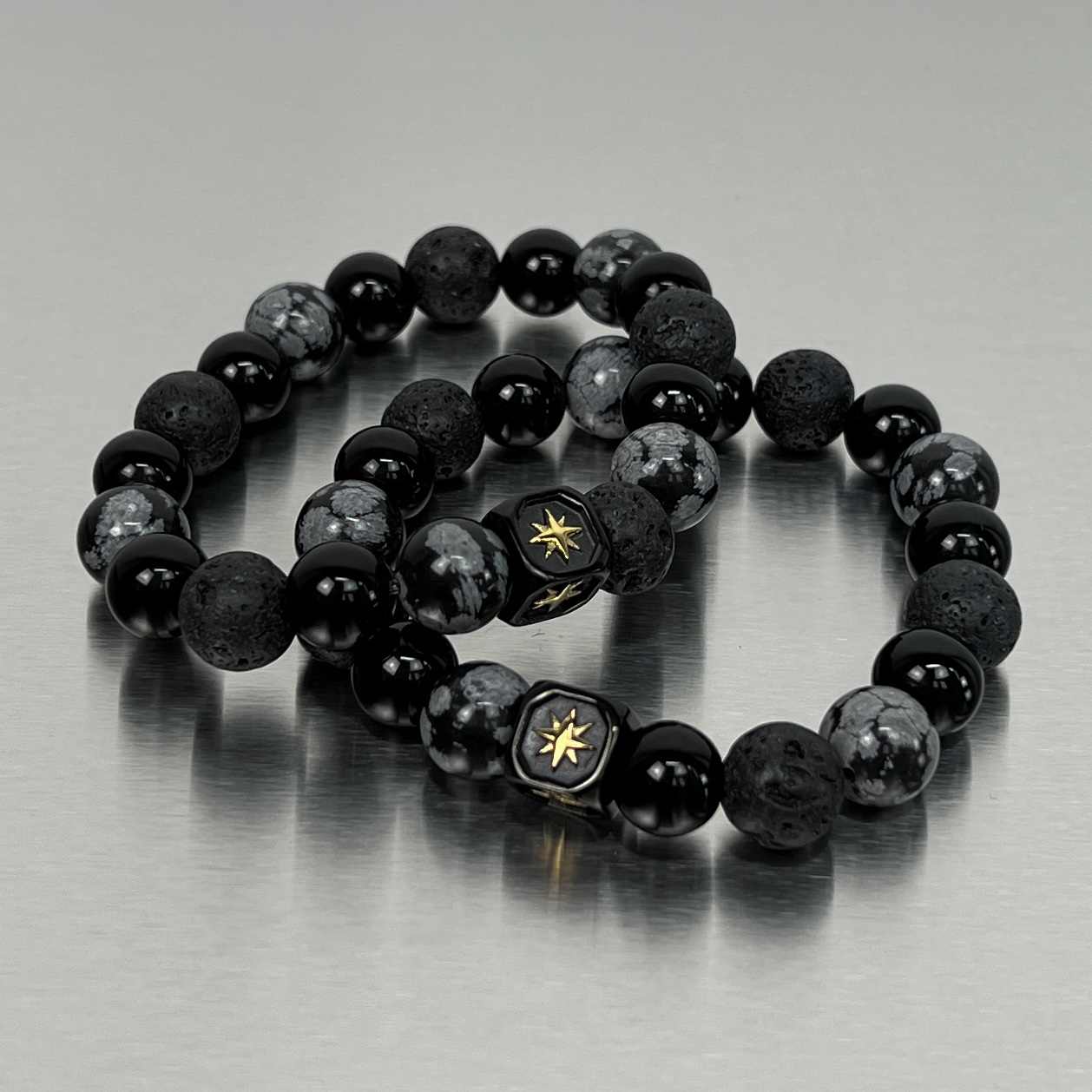 Vintage Obsidian Bright Asterism Bracelet – Jewelry Gift Ideas — 1