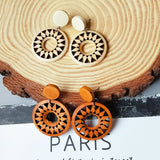 Ethnic Style Retro Wood Earrings Eardrops Geometric – Stylish Gifts — 6