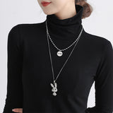 Double Decorative Titanium Steel Necklace Light – Jewelry Gift Ideas — 1