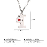 Flower Rhinestone-encrusted 26 Letter Necklace – Jewelry Gift Ideas — 15