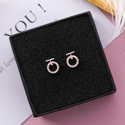 Rose Gold Ring Earrings Female Temperament Goddess Fan – Gifts for Her — 7