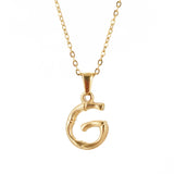 Hip Hop Bamboo 18K Stainless Steel Letter Pendant – Jewelry Gift Ideas — 8