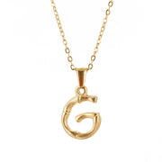 Hip Hop Bamboo 18K Stainless Steel Letter Pendant – Jewelry Gift Ideas — 8