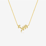S925 Sterling Silver Leaf Shaped Necklace – Jewelry Gift Ideas — 7