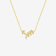 S925 Sterling Silver Leaf Shaped Necklace – Jewelry Gift Ideas — 7