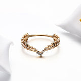 925 Sterling Silver Leaf Ring Japanese – Thoughtful Gifts — 5