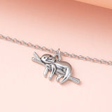 Silver Color Slow Down Be Happy Slider Sloth – Jewelry Gift Ideas — 2