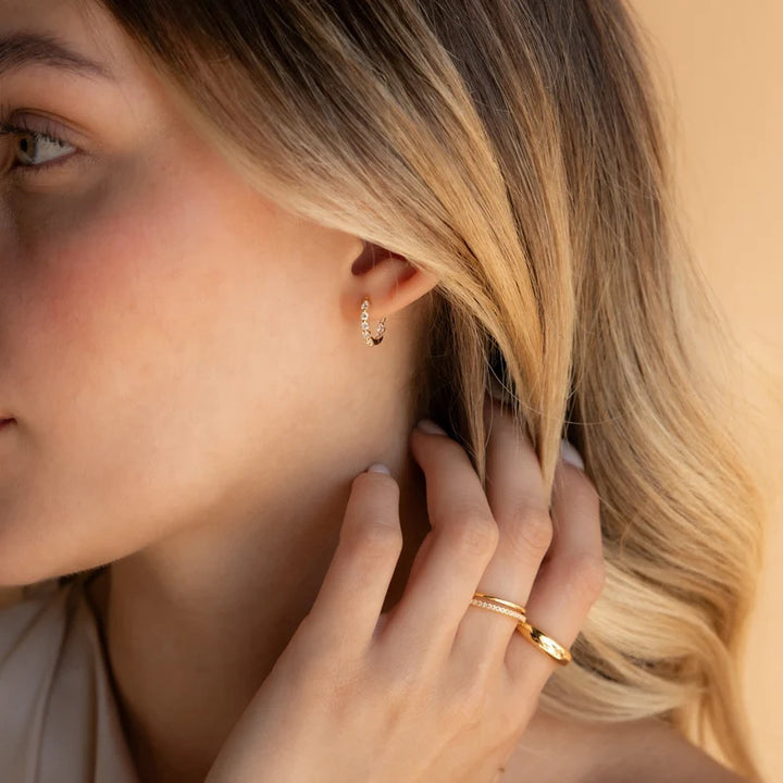 Fashion Micro Inlaid Zircon Ear Clip C- Type Full – Stylish Gifts — 1